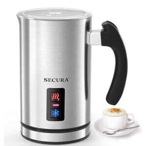 Secura Stainless Automatic Milk Frother 8.4oz. Warm/Cold Foam Espresso MMF-003B